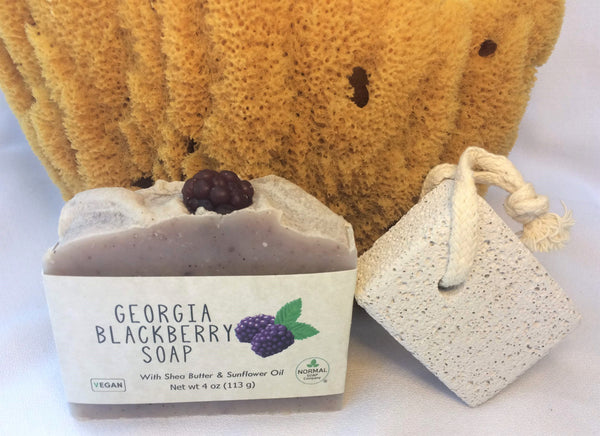 Natural Pumice Stone with Georgia Blackberry Handmade Soap