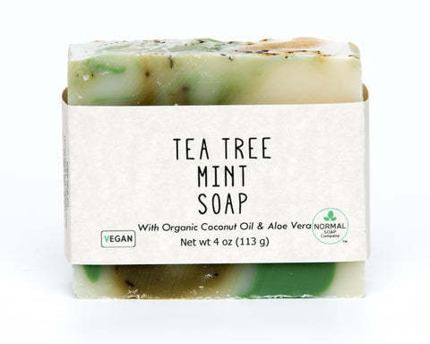 Tea Tree Mint Soap featuring Organic Coconut Oil and Essential Oils of Tea Tree, Peppermint and Spearmint