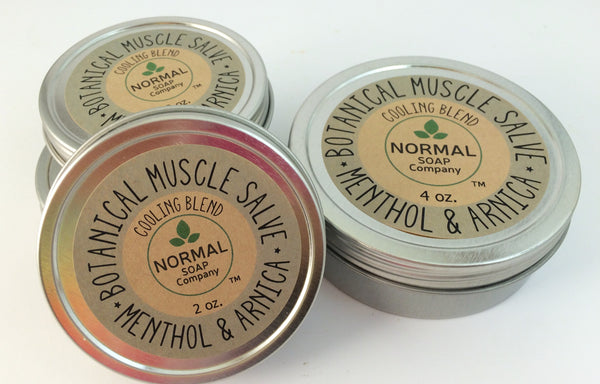 Botanical Muscle Salve featuring Organic Botanicals infused in Beneficial Oils