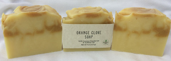 Orange and Clove Handmade Soap with Cinnamon Essential Oil