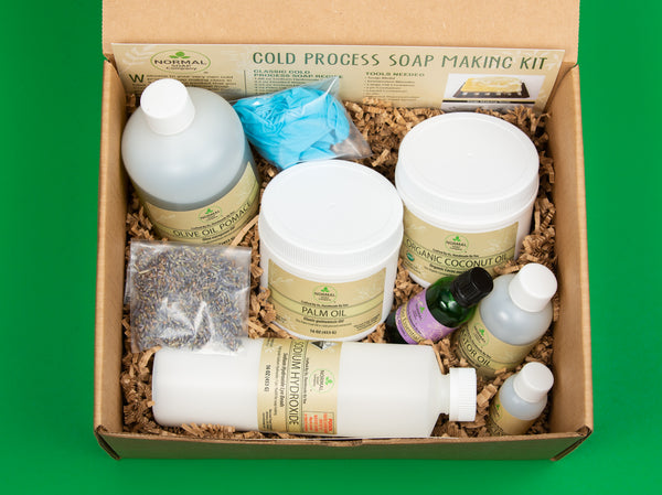 Soap Making Kit - Cold Process Soap with Essential Oils and Botanical Topping