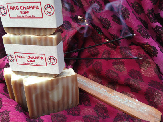 Nag Champa Handmade Soap with Avocado Oil and Cocoa Butter