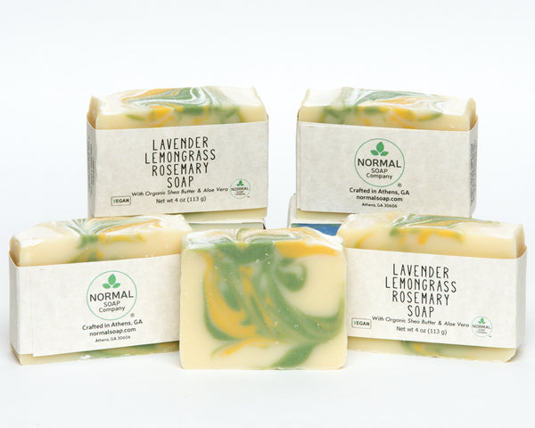 Lavender Lemongrass Rosemary Handmade Soap with Organic Aloe Vera and Organic Shea Butter