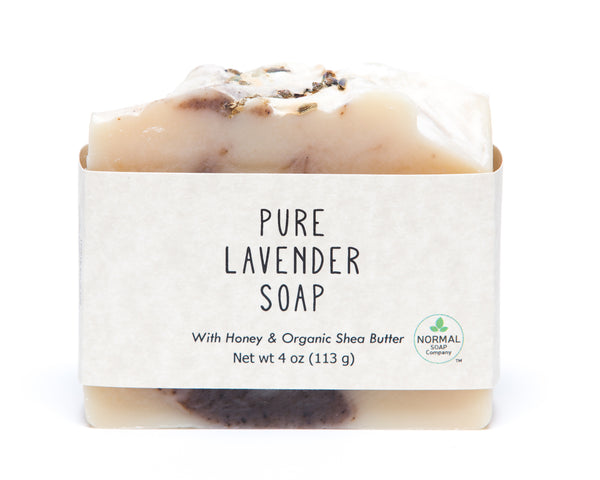 Pure Lavender Handcrafted Soap with Essential Oils and Organic Shea Butter and Organic Coconut Oil
