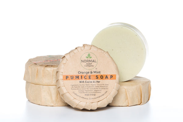 Pumice Soap featuring scrubby pumice and Organic Cocoa butter with essential oils