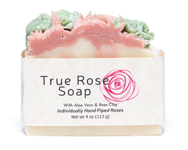 True Rose Handcrafted Soap features individually hand-piped roses