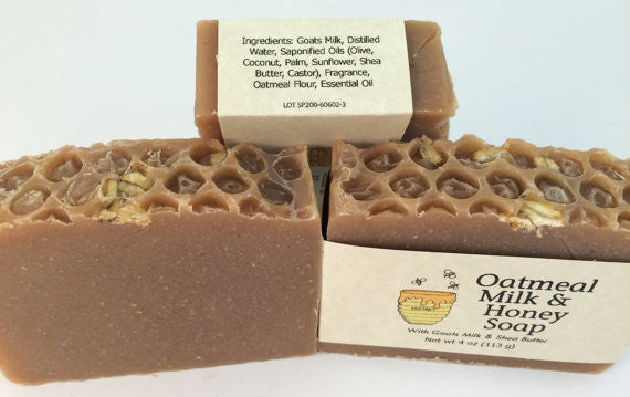 Oatmeal Milk and Honey Handmade Soap with Goat's Milk and Shea Butter