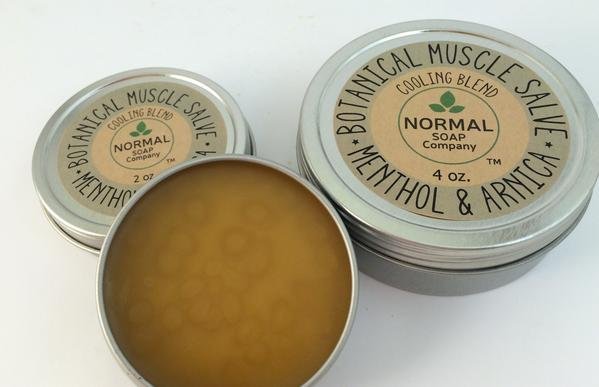 Botanical Muscle Salve featuring Organic Botanicals infused in Beneficial Oils
