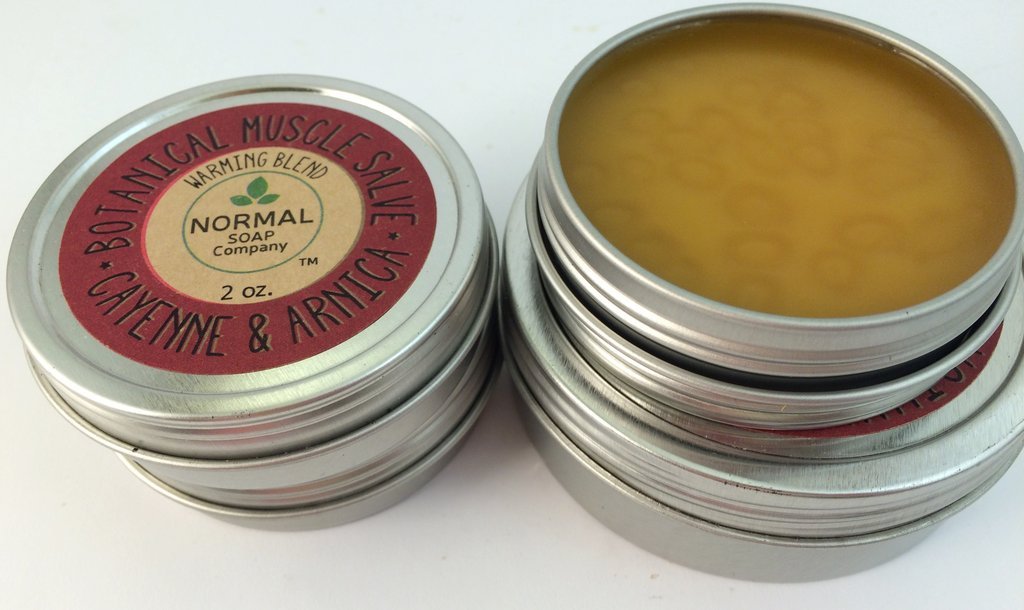 Botanical Muscle Salve featuring Organic Botanicals infused in Beneficial Oils