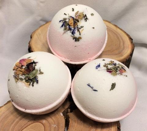 True Rose Bath Bomb Fizzy w Shea Butter - BIG